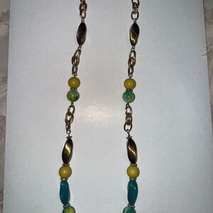 Elegant Gold and Yellow Beaded Necklace